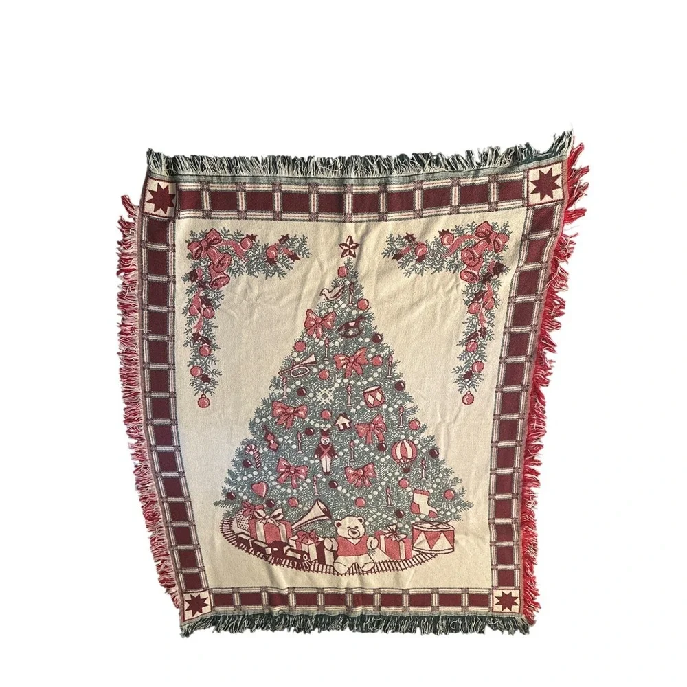 Reversible‎ Christmas Tree Tapestry Throw Blanket 50